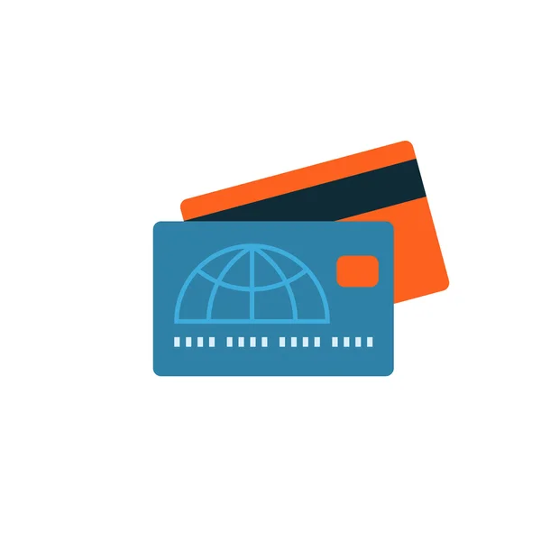 Creditcard pictogram platte — Stockvector