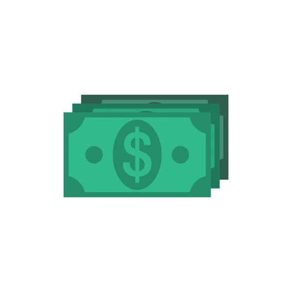 Geld pictogram platte — Stockvector