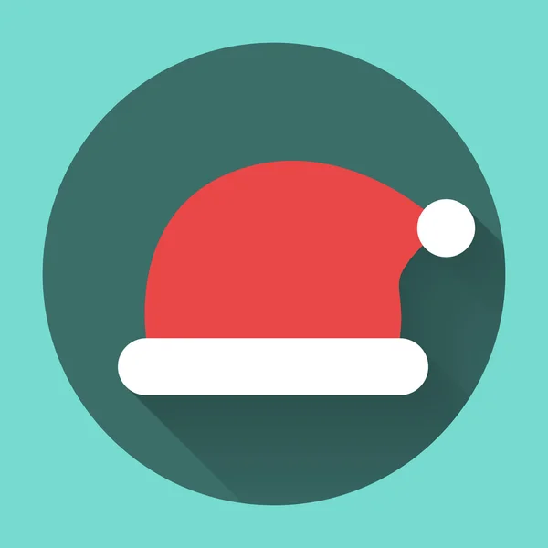 Santa Claus sombrero icono — Vector de stock