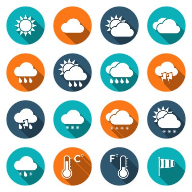 Gölgeler ile hava durumu simgeleri