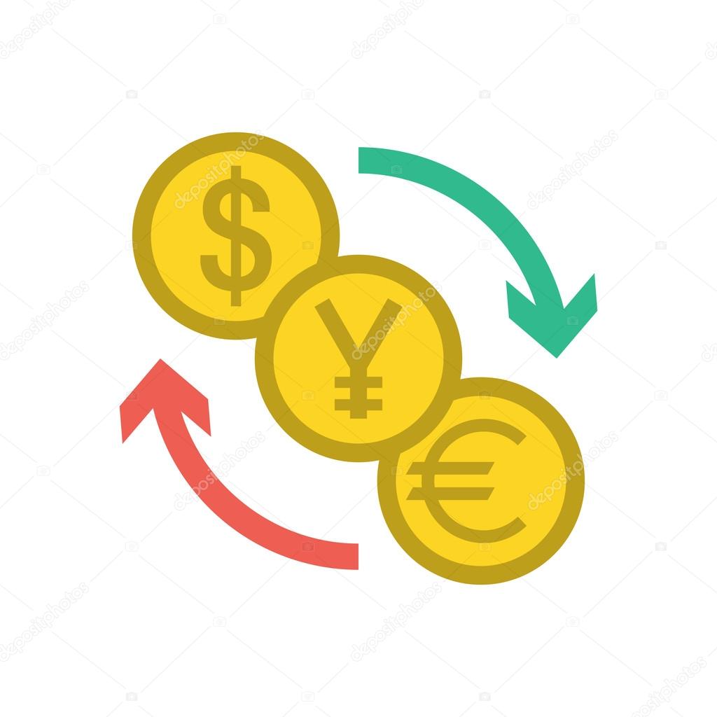 في سوق تجارة الفوركس Depositphotos_93630552-stock-illustration-currency-exchange-icon