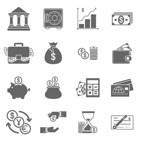 Business Finance Icons — Stock Vector