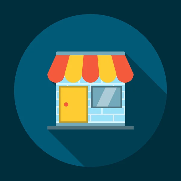 Icône de magasin plat — Image vectorielle