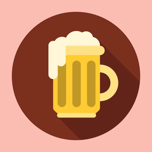 Beer Icon Flat — Stock Vector