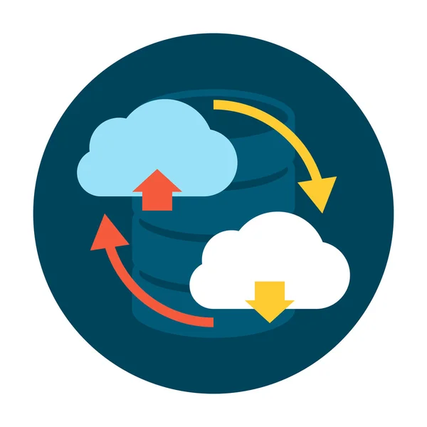 Cloud Upload and Download Icon — Stock Vector