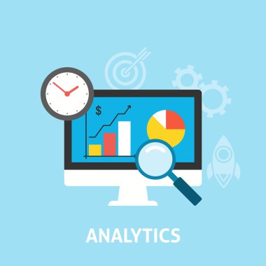 Analytics simgeler düz