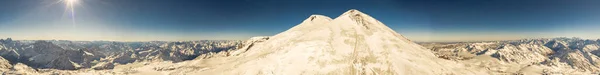 Панорама Эльбруса Снятая Квадрокоптера Высоте 5000 Метров Эльбруская Область Январе — стоковое фото