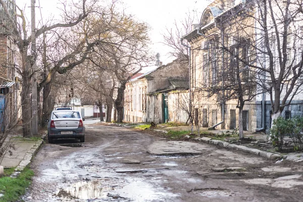 Jedna z centralnych ulic miasta Feodosia — Zdjęcie stockowe