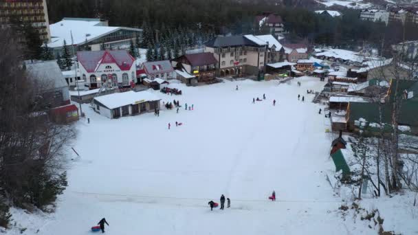 Cheget Valley Russland Winter 2021 Cheget Mountain Fahrt Januar Video — Stockvideo