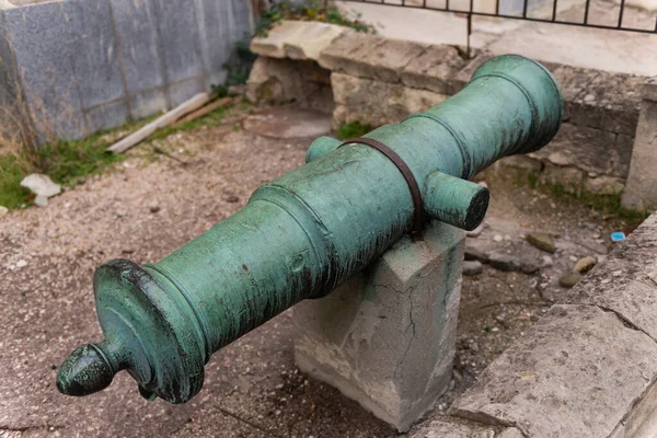 An old ship\'s cannon. The secret howitzer of the Shuvalov system of the 18th century. One of the developments of the engineers of the Russian Empire.