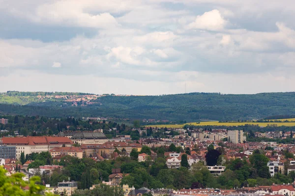 Brno Tcheco Primavera 2019 Panorama Centro Brno Bairros Antigos Cidade — Fotografia de Stock