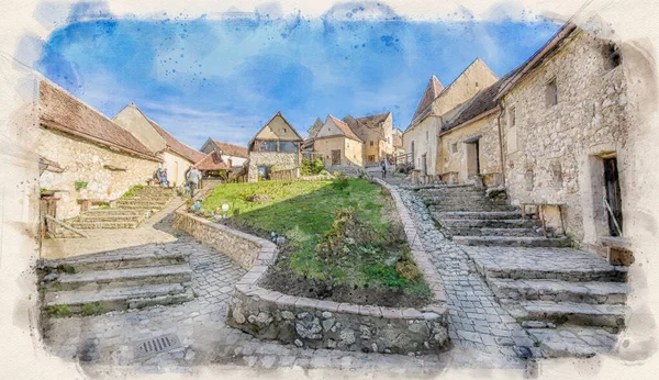 Ciudadela Rasnov Una Fortaleza Medieval Estilo Rumano Tradicional Cerca Ciudad —  Fotos de Stock