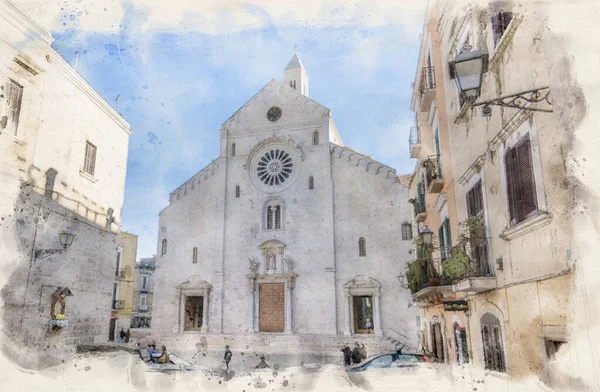 Bari Puglia Talya Bari Katedrali Talyanca Duomo Bari Veya Chiesa — Stok fotoğraf