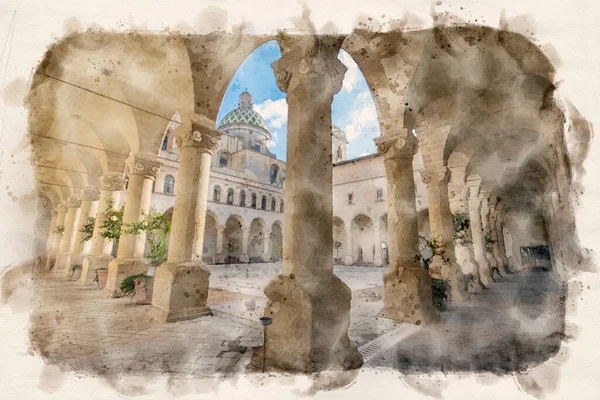 Lecce Apulien Italien Gård Vid Universitetet Salento Unisalento Universita Del — Stockfoto
