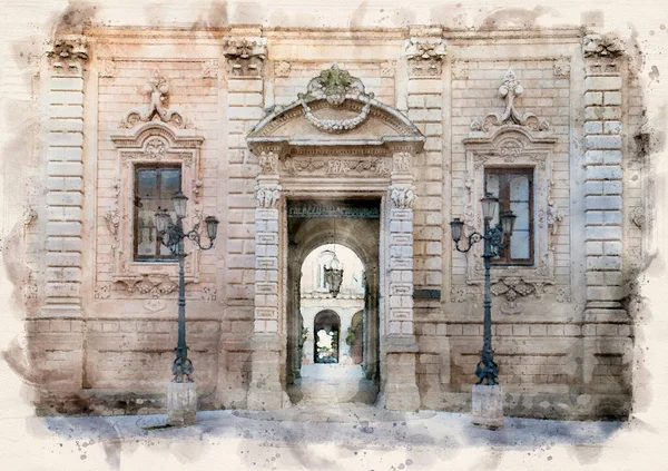 Lecce Puglia Italy Palazzo Della Provincia Palace Province Palazzo Dei — 图库照片
