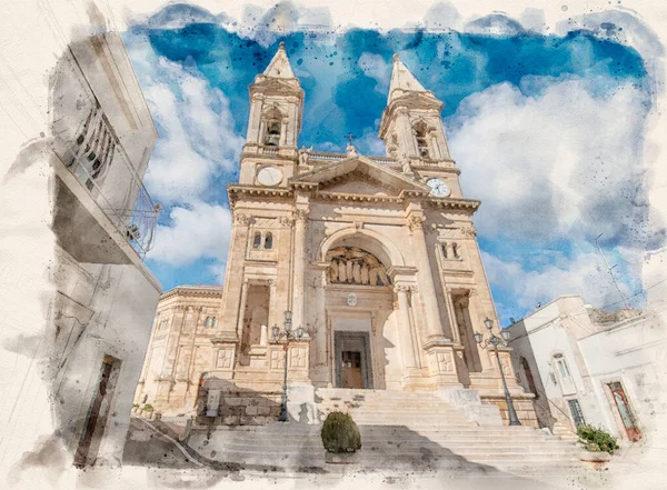 Katedralen Basilica Saints Cosmas Och Damian Parrocchia Santuario Basilica Cosma — Stockfoto