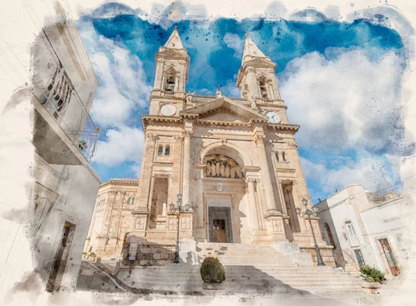 Basilique Cathédrale Des Saints Cosmas Damian Parrocchia Santuario Basilica Cosma — Photo