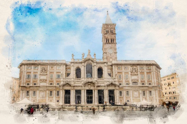 Řím Itálie Basilica Santa Maria Maggiore Svatá Marie Major Papežská — Stock fotografie