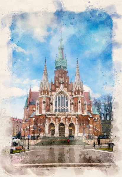 Krakow Polen Kyrkan Joseph Församlingen Joseph Historisk Romersk Katolsk Kyrka — Stockfoto