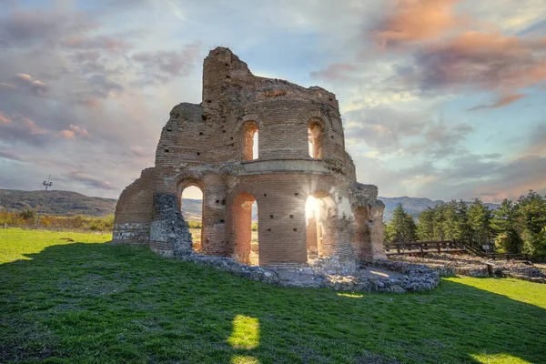 Ruinen Einer Frühbyzantinischen Christlichen Basilika Bekannt Als Rote Kirche Der — Stockfoto