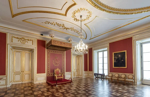 Warsaw Pologne Août 2019 Palais Varsovie Intérieur Château Royal Palais — Photo