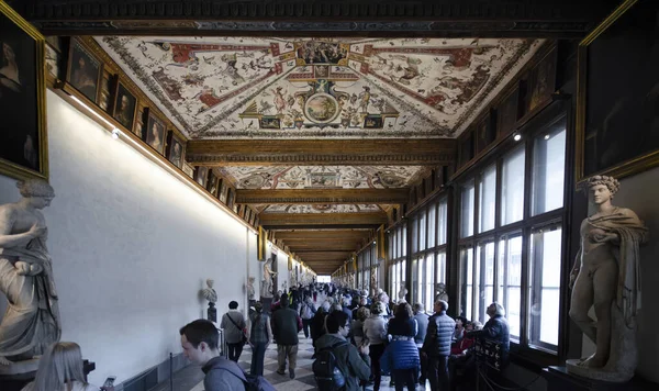 Florenz Italien 2020 Innenraum Der Uffizien Dem Berühmtesten Museum Florenz — Stockfoto