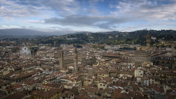 Панорамный Вид Флоренции Италия Церковь Санта Кроче Палаццо Веккио Другие — стоковое фото