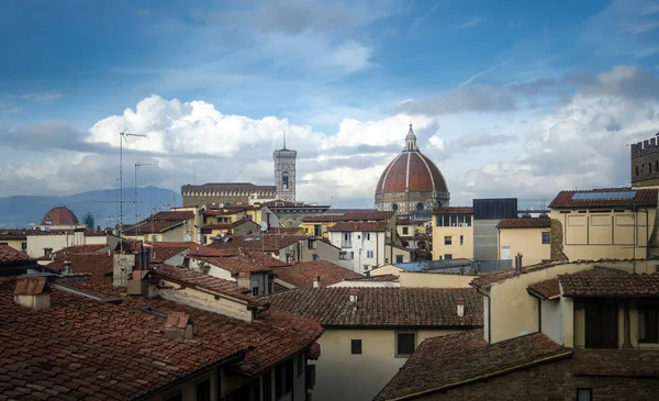 Katedra Florencji Katedra Santa Maria Del Fiore Pięknymi Światłami Góry — Zdjęcie stockowe