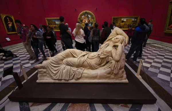 Florens Italien 2020 Interiören Uffizimuseet Galleri Den Mest Kända Museet — Stockfoto