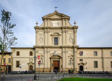 Floransa, İtalya - 19 Ekim 2019: Ulusal Müze ve San Marco Kilisesi. Bazilika di San Marco