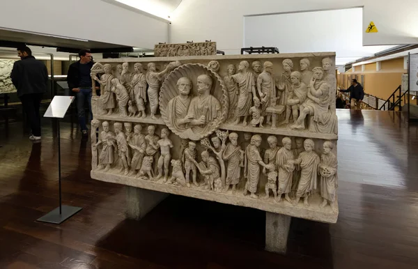Vatikanstaten Rom Italien 2019 Romarnas Sarkofag Från Vatikanmuseet — Stockfoto