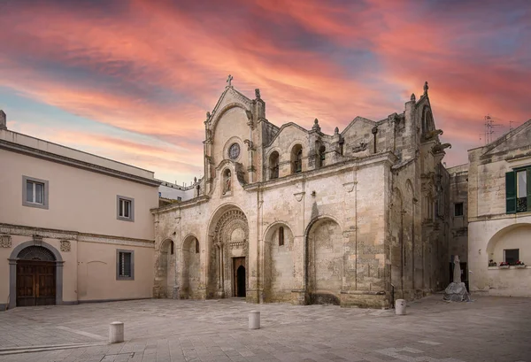 Matera Basilicata Puglia Talya Romanesque Parrocchia San Giovanni Battista Parish — Stok fotoğraf