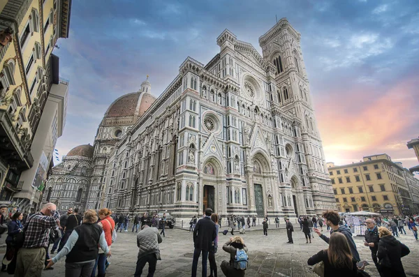 Florencja Włochy 2020 Katedra Santa Maria Del Fiore Duomo Piazza — Zdjęcie stockowe