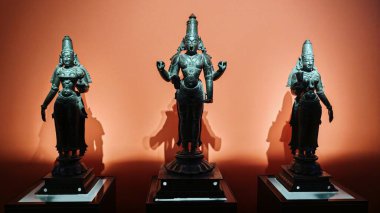 Krakow, Polonya. Czartoryski Ulusal Müzesi 'nde ya da Czartoryski Prensleri Sarayı' nda. Eserler, heykeller ve heykeller.