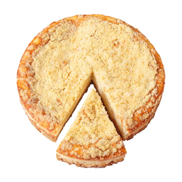 Cheesecake com peça cortada — Fotografia de Stock