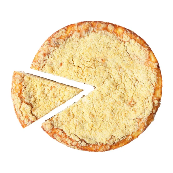 cheesecake kesilmiş parça ile Üstten Görünüm