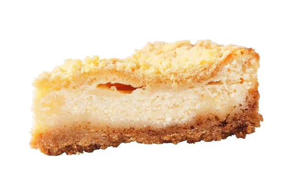 Piece of homemade curd pie — Stock Photo, Image