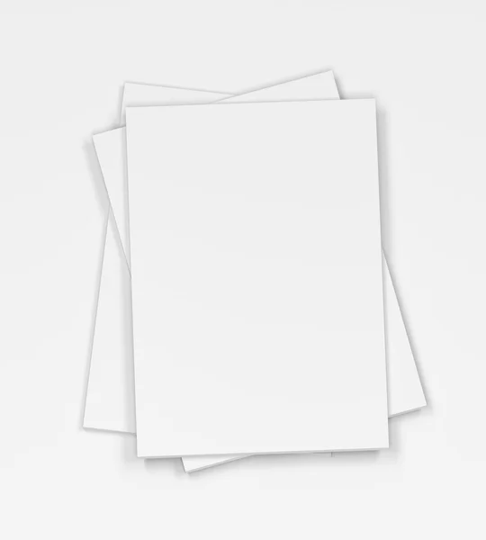 Beyaz arkaplanda boş dergiler