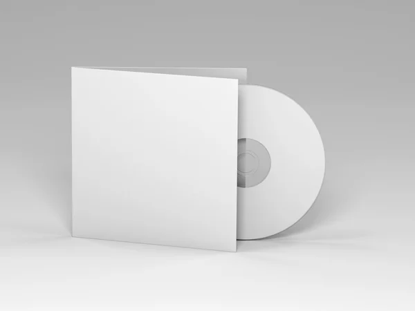 CD in bianco con copertina — Foto Stock