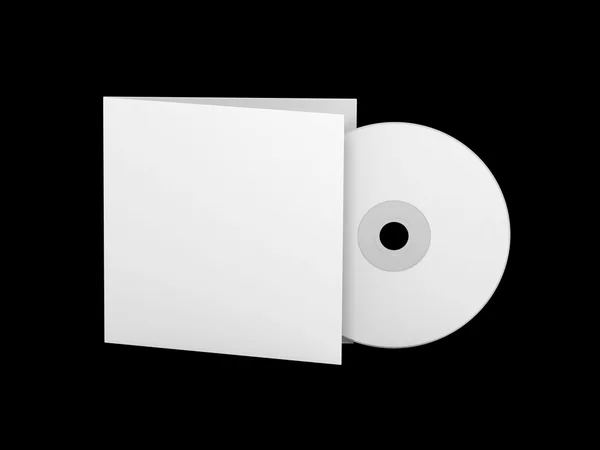 CD in bianco con copertina Immagini Stock Royalty Free