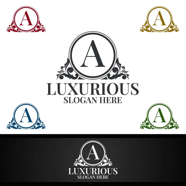 Luxusní Royal Logo Pro Šperky Svatbu Hotel Nebo Módní Design — Stockový vektor