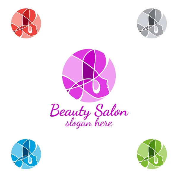 Logotipo Moda Salón Para Estilista Belleza Cosméticos Diseño Boutique — Vector de stock