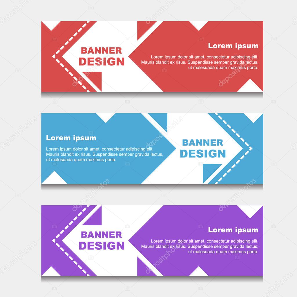 Set of Design Banner Web Template. can be Used for Workflow Layout, Diagram, Web Design. and Label Vector Design