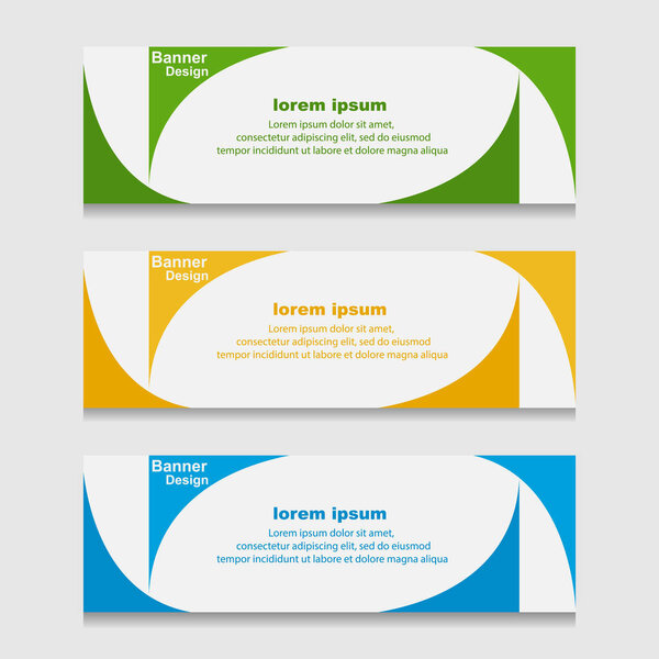 Набор шаблонов печати баннера или веб-шаблона. может быть использован для макета рабочего процесса, диаграммы, веб-дизайна и вектора этикеток