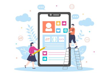 Web Geliştirme Düz Resimleri Web Siteleri, Programlama, Pazarlama Malzemeleri, İş Sunumları, Çevrimiçi Reklamcılık ve Mobil Uygulamalar