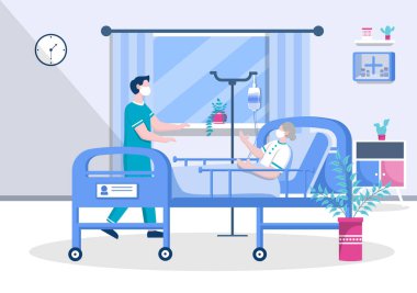 Doktor ya da Maskeli Hemşire Hastaya Yardım Ediyor Hemşire Engelli Adam 'la Tekerlekli Sandalyeyi İtiyor. Tıbbi Personel Tasarımı Konsantrasyonu