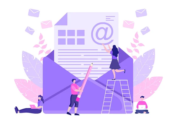 Email Marketing Vector Illustration Design Digital Campaign Web Page Business — 스톡 벡터