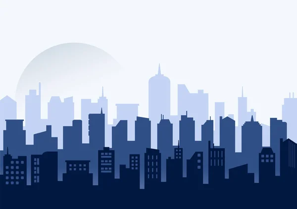 City Landscape Buildings Architecture Silhouette Vector Background Collage Set Ilustrace — Stockový vektor