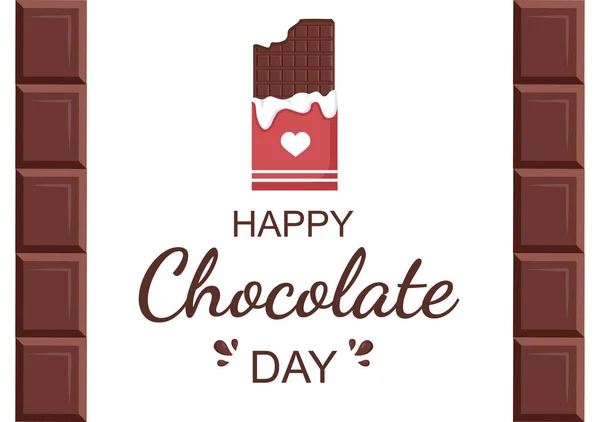 Feliz Dia Chocolate Celebration Vector Illustration Adequado Para Cartões Felicitações — Vetor de Stock