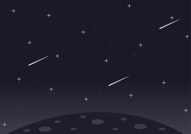 Uzay ve Harekette Keşif İçin Roket Arkaplan Resimli Astronot Yıldızları, Ay 'ı, Gezegenleri, Ufo' yu ya da Asteroidleri görün